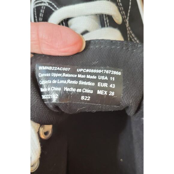 No Boundaries Womens Classic Lace up Canvas Sneaker Black with White Sole 11 - Picture 8 of 16